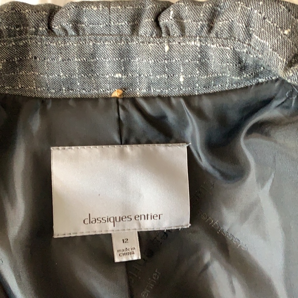 CLASSIQUES ENTIER size 12 grey tweed wool jacket in excellent condition - Picture 4 of 12